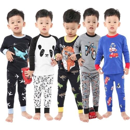 2020 2PCS/set Toddler Kids Nightgown Children Girl Boy Infant Casual Sleepwear Robe Nightwear Home Pajama Sets Autumn