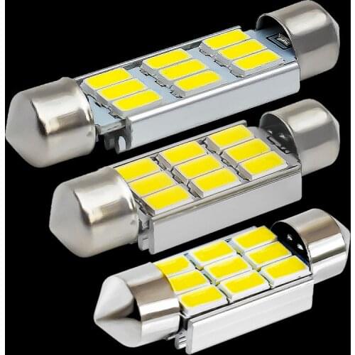 4PCS High Quality 36mm 39mm 42mm C5W C10W 9 SMD 5630 5730 LED CANBUS NO Error Car Festoon Light Auto Interior Lamp Reading Bulb
