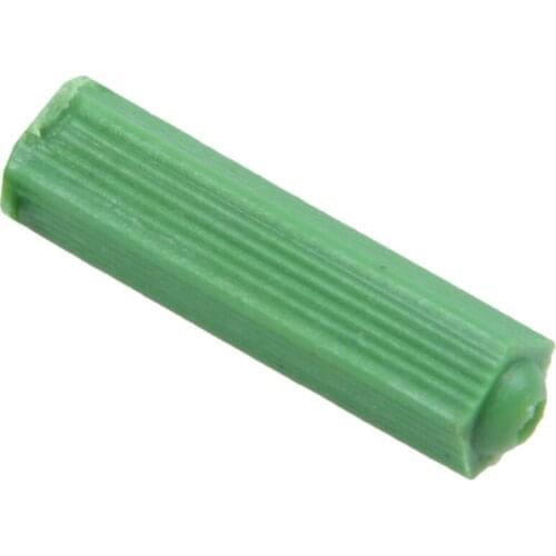 500 Pcs Green Masonry Screw Fixing Wall Anchor Plugs 6mm x 27mm