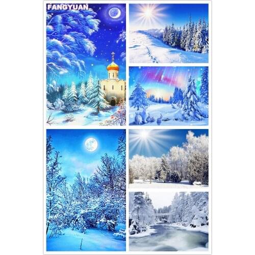 Full Drill Nature Forest 5D Diy Diamond Painting Accessories Cross Stitch Kit Snow Mountain Diamond Embroidery Mosaic Home Decor