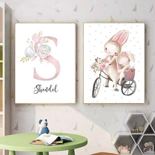 Baby name custom diamond painting kindergarten poster wall handmade rhinestone embroidery art decoration nordic wall picture chi