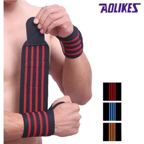 AOLIKES 1PCS Hand Wraps Wrist Strap Weight Lifting Wrist Wraps Powerlifting Bodybuilding Breathable Wrist Support