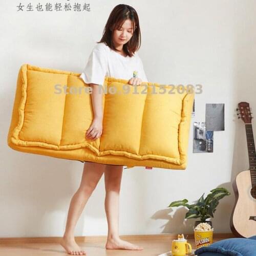Bedroom balcony velvet linen small apartment lazy sofa single chair adjustable tatami