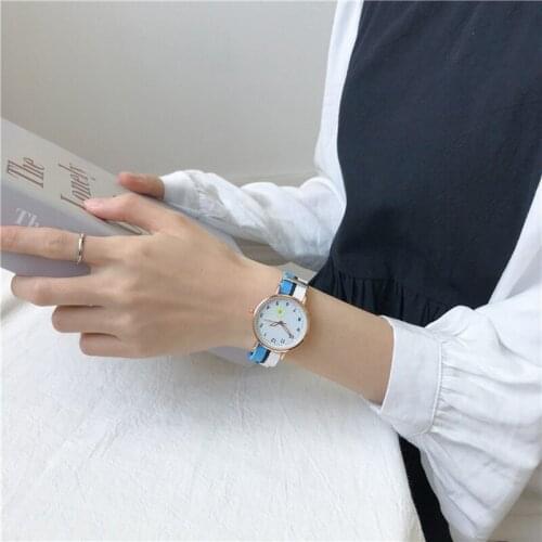 Little daisy canvas girl watch ins college wind middle school students simple temperament casual art and small fresh