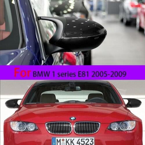 M3 style car side mirror cover For BMW 1 series E81 2005-2009 Car Side Wing Mirror Cover Rear-View Caps Black high quality types