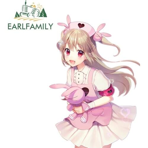 EARLFAMILY 13cm x 8.8cm For Natori Sana Cartoon Car Assessoires Stickers Windows Refrigerator Decal Creative Car Door Protector