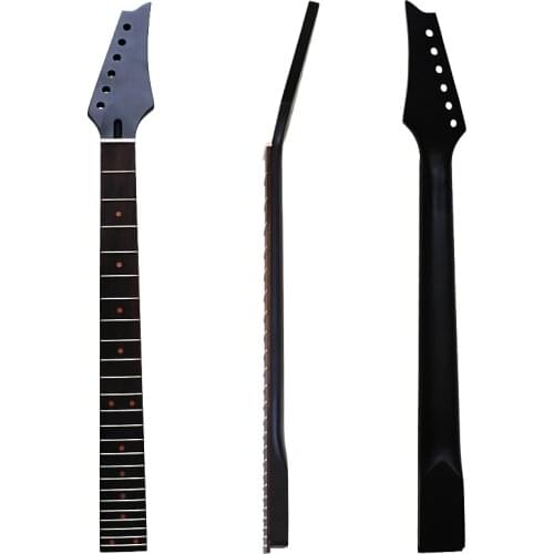 Guitar neck Canada maple wood 6 String Electric Guitar Neck black head 24 Frets red point position marks neck for electric guita
