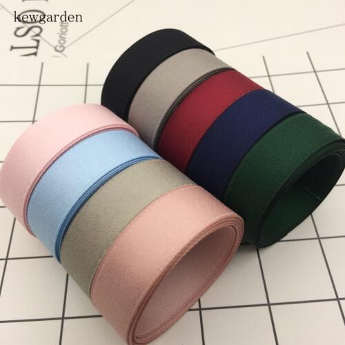 Kewgarden DIY Brooch Earrings Hairbow Accessories Satin Ribbons Matte Cotton Ribbon 3/8" 1" 1.5" Handmade Tape Webbing 10 Yard