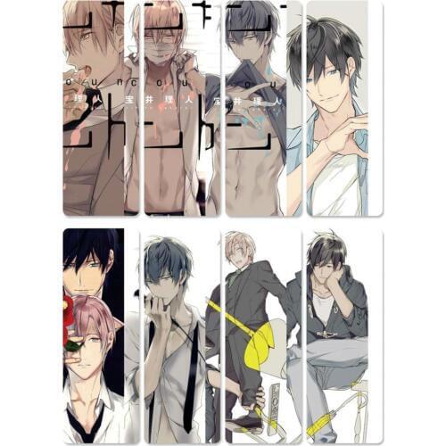 8pcs 10 count Anime Bookmarks Waterproof Transparent PVC Plastic Book Marks Cartoon Gift