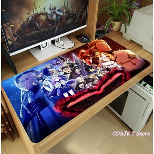 Anime Black Clover Asta Yuno Grinbellor Noell Silva Mouse Pad Thicken Laptop Game Mice Mat Keyboard Pad Anti-Slip Playmat Gift