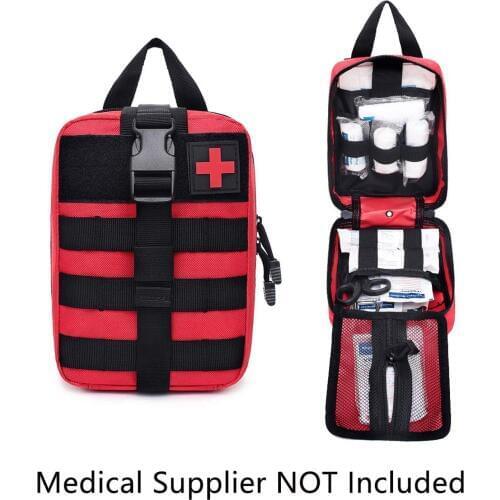 Outdoor First Aid Kits Survival Bag Travel Oxford Cloth Tactical Waist Pack Camping Climbing Waterproof Bag Black Emergency Case