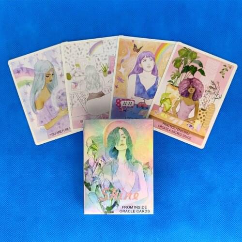 2021 New Tarot Cards Shine From Inside Oracle Card And PDF Guidance Divination Deck Entertainment Parties Board Game 44Pcs/Box