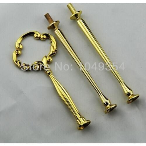 New 3 tiers cake stand T style silver gold mix and match Wedding, leisure teahouse afternoon snack cake pan support rod