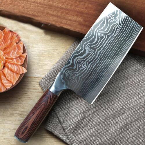 New 7" inch kitchen knive 4116 Stainless steel Germany sprofession Chef Knife 58HRC Utility Cleaver Filleting Knives Best gift