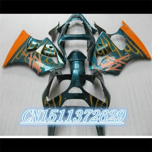 Fairings for Kawasaki ZX6R 2000-2002 green orange for kawasaki zx6r 00-02 fairing kits injection