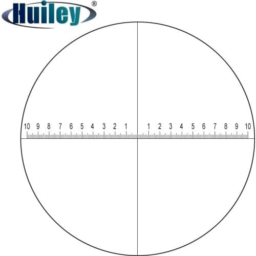 DIV 0.1 mm Eyepiece Micrometer for Stereo Microscope Reticle Vertical Line Horizontal Ruler 10-0-10 Diameter 24 mm/26 mm