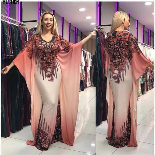 African Dresses for Women Plus Size Dashiki Print African Clothes Sexy Slim Robe Africain Grown Big Sleeve Africa Dress Clothing