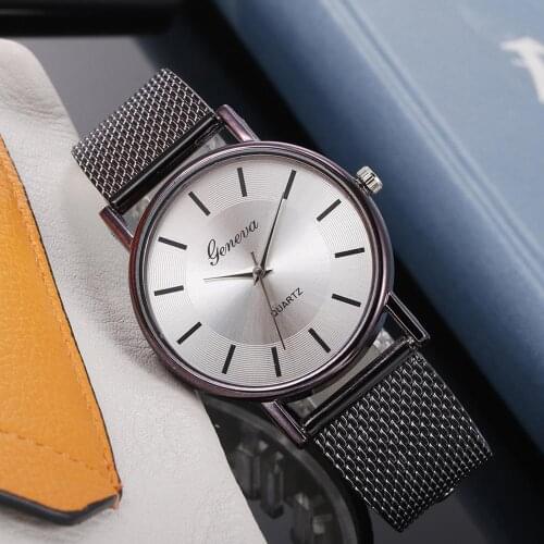 Band New Strap Watch Couple watches Casual Quartz Woman ladies Stainless Steel Analog Wrist Watches luxury women dress bracelet