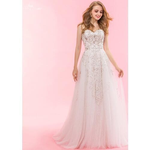 RSW1327 Real Pictures Yiaibridal A Line Tulle Mariage Beading Crystal Wedding Dress