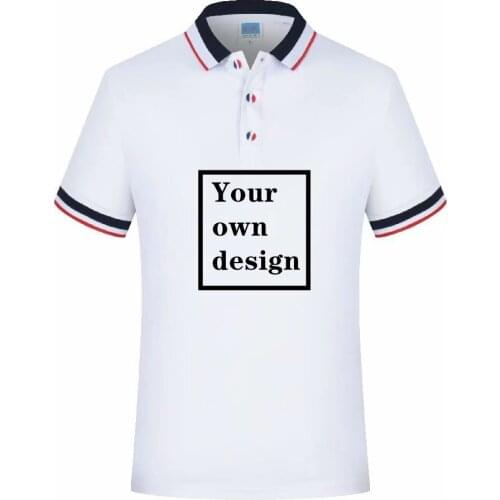 Polo shirt free custom LOGO pattern text summer top mens T-shirt casual bottoming shirt hotel dining overalls bottoming shirt