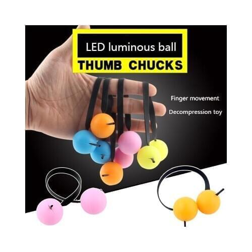 LED Finger Ball Autism Toy Glowing Table Game Stress Relieving Rotating Ring Christmas Gift Yo-yo Toy Yoyo Factory Professional