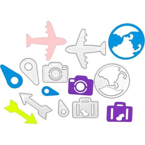 Julyarts Plane Camera Stencils for Card Making New Dies For Embossing Stencil For Handwork Creative New Dies