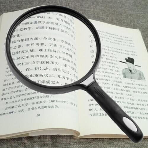 130mm Large Lens Handheld Magnifier 2.5X Reading Newspaper Map Magnifying Glass X4YE