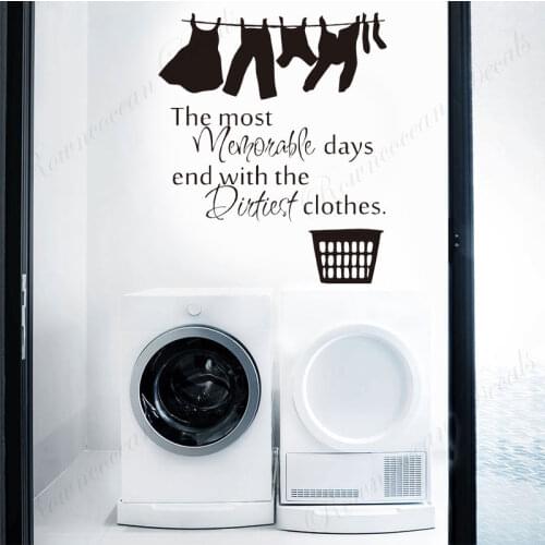The Most Memorable Days Quotes Laundry Room Wall Sticker Vinyl Art Home Decor Wash Dry Cleaners Sign Decals Clothes Mural 4833