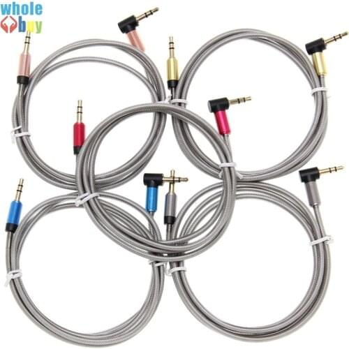 Good quality heavy metal Jack 3.5mm Connector Audio Cable Sound Box Cable Bend-to-Straight Head Connecting Line 200pcs/lot