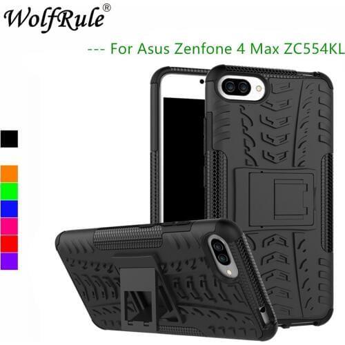 WolfRule Phone Case Asus Zenfone 4 Max ZC554KL Cover Anti-knock TPU + PC Case For Asus Zenfone 4 Max Pro Plus ZC554KL Funda