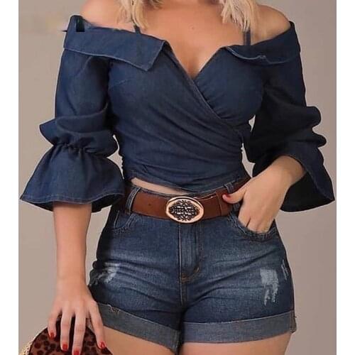 Синие блузки XIKOI China At AliExpress