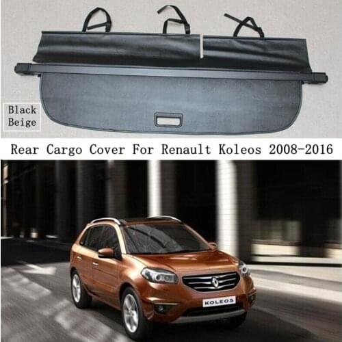 Rear Cargo Cover For Renault Koleos 2008-2016 Privacy Trunk Screen Security Shield Shade Black Beige Auto Accessories