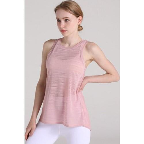 Women Backless Yoga Shirts Running Fitness T-shirts Sleeveless Vest Quick Dry Loose Sport Tee Tops Female Gym Workout Blouse