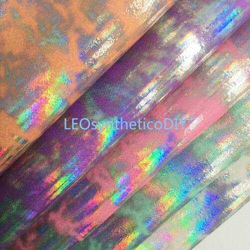 1PC 21X29CM Metallic Iridescent Smooth Synthetic Leather Fabric Leather Sheets For Making Bows LEOsyntheticoDIY 6S44A
