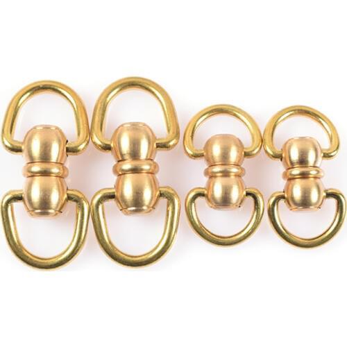 2PCS Brass Carabiner Connection Shackle Hanging Umbrella Rope Chain EDC Outdoor Camping Survival Equipment Climbing Buckle