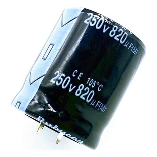 2pcs/lot 250V 820UF Radial DIP Aluminum Electrolytic Capacitors size 30*35 820UF 250V Tolerance 20