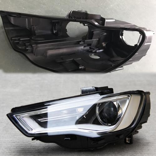 For audi A3 2013-2016 Shell black plastic box lens lamp holder headlights rear case headlights black plastic box lampshade lens