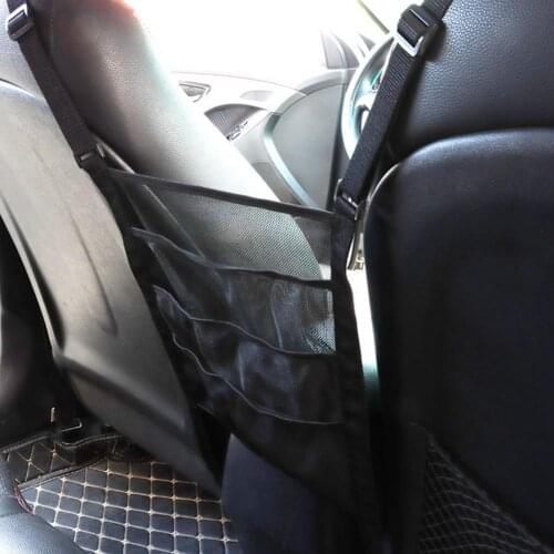 Black Car Handbag Holder Seat Back Organizer for Use as Pet Barrier Car Net Storage Pet Net Dog Net Barrier bag 12.40x11.81inch