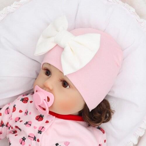 Baby Hat Girl Hospital Hat Nursery Beanie Kids Bow-knot Warm Soft Headwear Photo Props Accessories