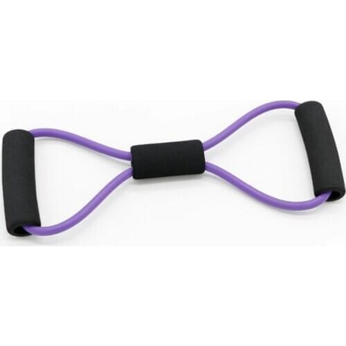 Women Yoga 8 Word Muscle Training Resistance Bands Fitness Pull Rope Tube Workout Exercise Tool Tensile Expander