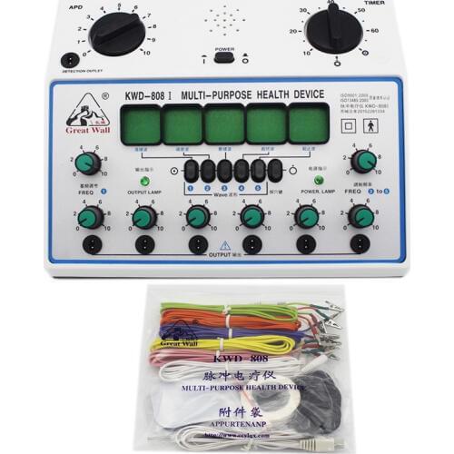 KWD808-I Electric Acupuncture Stimulator Machine Electrical nerve muscle stimulator 6 Channels Output Patch Massager Care