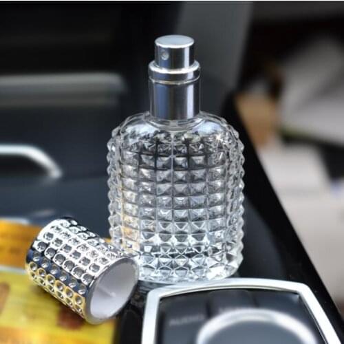 Perfume bottles spray bottle 50 ml Transparent Spray Bottle Crystal Square Shape Empty Refillable Bottles Durable