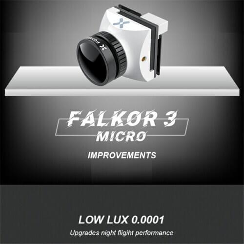 Foxeer Falkor 3 Micro FPV HD Camera Cam 1200TVL 1.7mm Lens OSD 4.6-20V 4:3 16:9 PAL NTSC Switchable for RC Racing Drone Frame