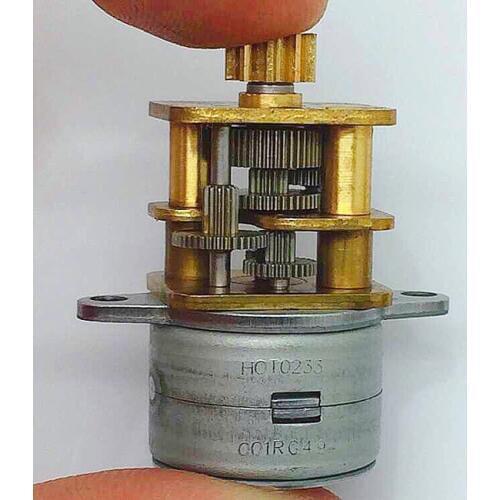 Precision Reduction Ratio 150:1 Stepper Motor Metal Gearbox DC5-12V 40ohm 18° Geared Motor for Monitor, Intelligent Control