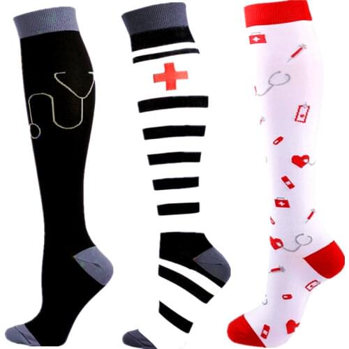 58 Styles Compression Socks Medical Edema Varicose Veins Nursing Socks Atheletic Circulation Anti Fatigue Calf Compression Socks