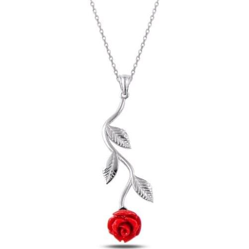 KUTAYDAN Rose Necklace 925 Sterling Silver