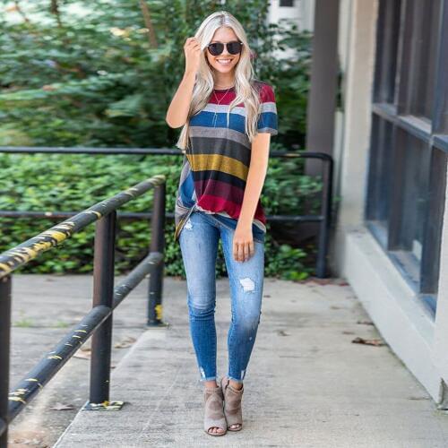 Summer T Shirt Women Solid Color O- Neck Kink Top Short Sleeve T-Shirt cotton Plus Size Casual Female T-shirts Cropped Female