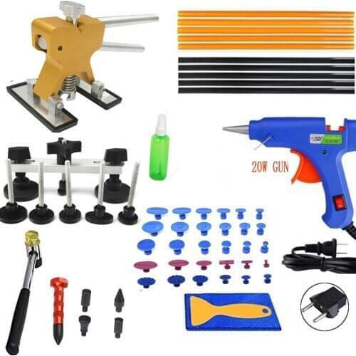 Auto Body Paintless Dent Removal Tools Kit Dent Lifter Bridge Puller Set For Car Hail Damage And Door Dings Repair