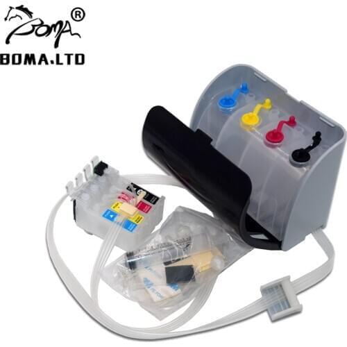 BOMA.LTD T1281 Ciss Bulk Continuous Ink System For Epson SX235W SX230 SX125 SX130 S22 BX305F BX305FW Reset Chip