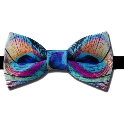 Novelty Men' Bow Tie Peacock Feather Like Stylish Bowtie